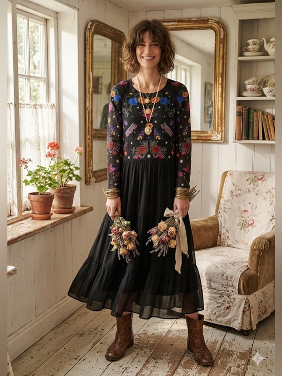 Desigual Dresses & Skirts - DESIGUAL Tulle Midi  Dress with colorful embroidery size extra small